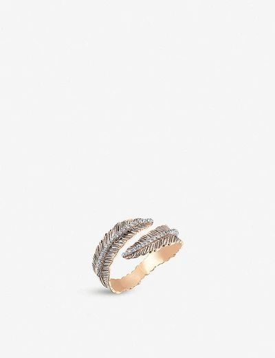 The Alkemistry Kismet By Milka Feather 14ct Rose-gold And Diamond Ring In Rose Gold