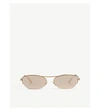Vogue Oval Sunglasses In Light Rose Gold