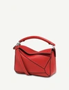 Loewe Puzzle Small Multi-function Leather Bag In Scarlet Red