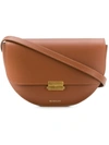 Wandler Anna Embossed Logo Crossbody Bag In Tan