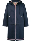 Thom Browne Detachable Mackintosh Swim Parka In Blue