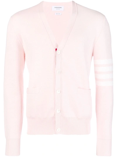 Thom Browne 4-bar Milano Stitch Cardigan In Pink