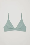 Cos Triangle Microfibre Bra In Green