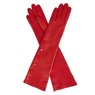 Gizelle Renee Izumi Long Red Gloves