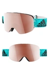 Adidas Originals Backland Spherical Snowsports Goggles - Clear Aqua/ Active Silver