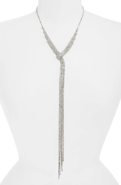 Area Stars Irene Crystal Fringe Y-necklace In Clear