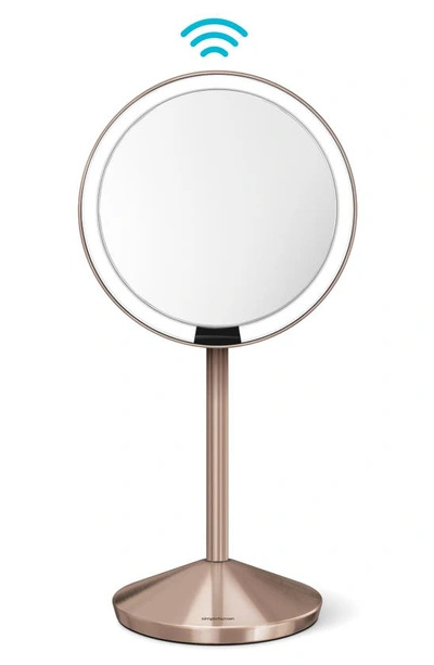 Simplehuman 5-inch Mini Countertop Sensor Makeup Mirror In Rose Gold