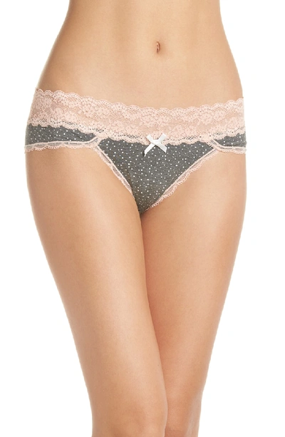 Honeydew Intimates Ahna Hipster Panties In Charcoal Dot
