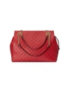 Gucci Soft  Signature Shoulder Bag In Red