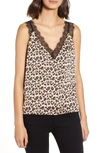 Heartloom Misty Lace Trim Camisole In Leopard