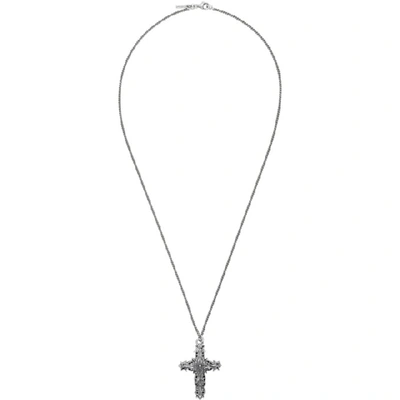 Emanuele Bicocchi Silver Large Gothic Cross Necklace