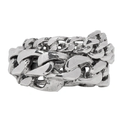 Emanuele Bicocchi Silver Spiral Chain Ring