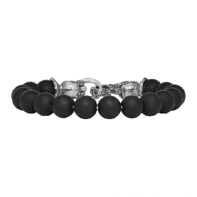 Emanuele Bicocchi Black Stone Skull Bracelet