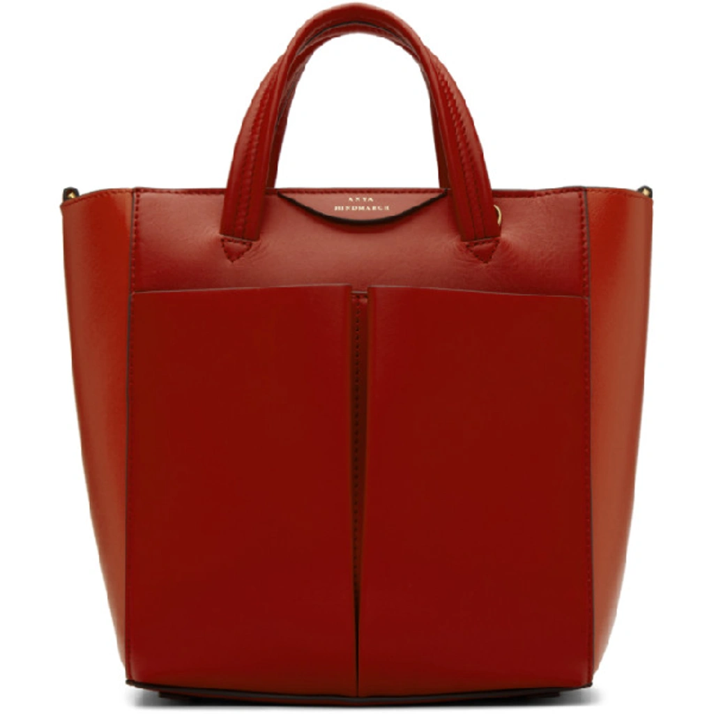 アニヤハインドマーチ Nevis tote mini crossbody Anya Hindmarch Nevis Mini Cross-body Tote Bag In 188 Br Red
