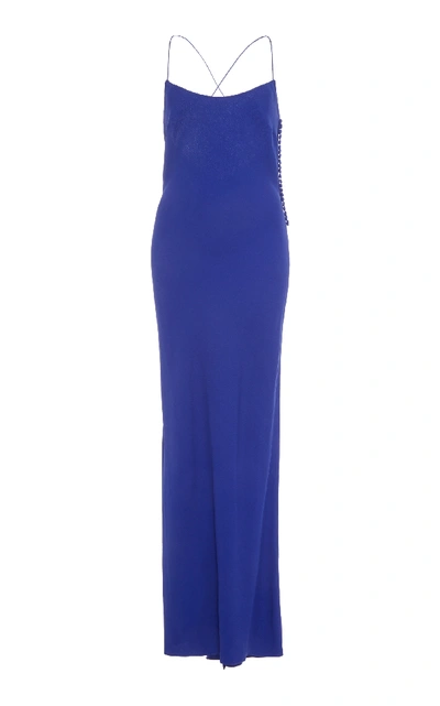 Khaite Margot Slip Dress In Blue