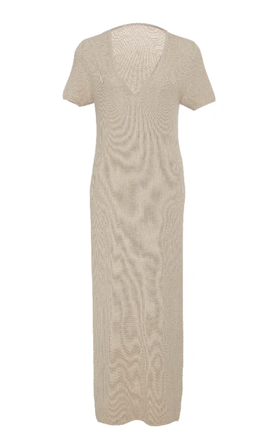 Hensely Short Sleeve Knit Tunic In Neutral