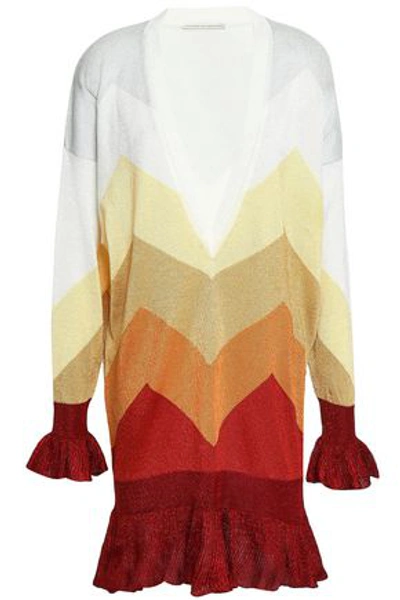 Marco De Vincenzo Woman Metallic Intarsia-knit Sweater Multicolor