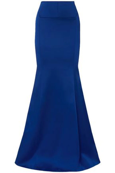 Roland Mouret Woman Aries Duchesse-satin Maxi Skirt Cobalt Blue