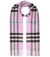 Burberry The Classic Check Cashmere Scarf In Purple