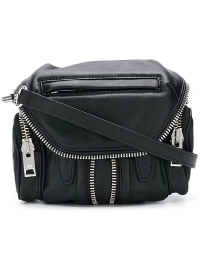 Alexander Wang Mini Marti Leather Crossbody Bag In Black