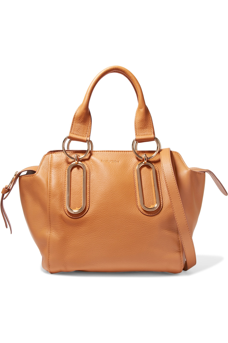 see by chloe textured leather shoulder bag