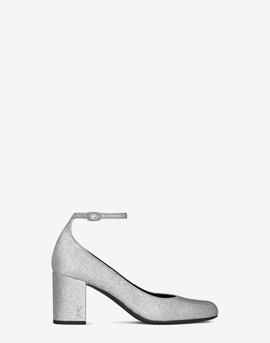 saint laurent ankle strap pump