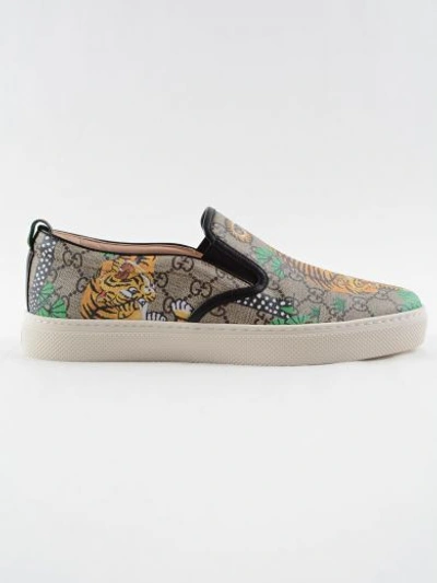 Gucci Men's Gg Bengal Tiger Jacquard Slip-on Sneakers In Brown In Bengal  Print | ModeSens