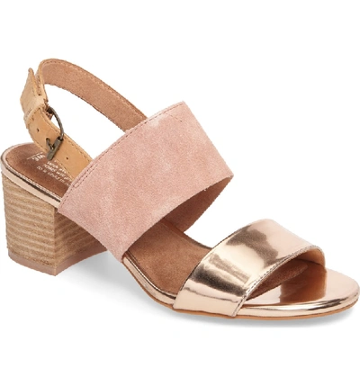 Toms Poppy Sandal In Bloom Rose Gold Suede ModeSens