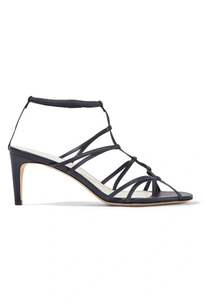 Tibi Gavin Leather Sandals In Navy