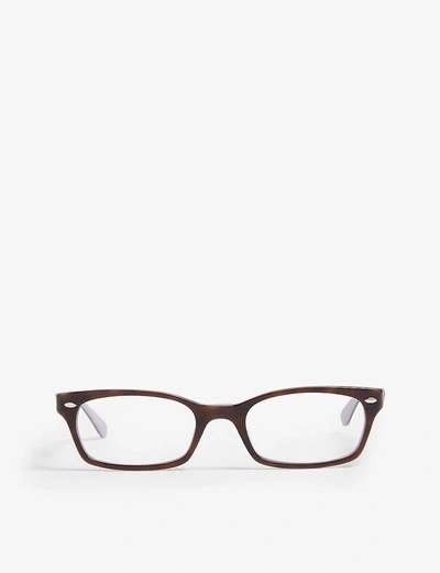 Ray Ban Rb5150 Rectangle-frame Glasses In Blue
