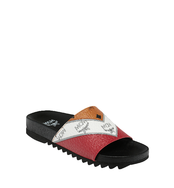 mcm tan slides
