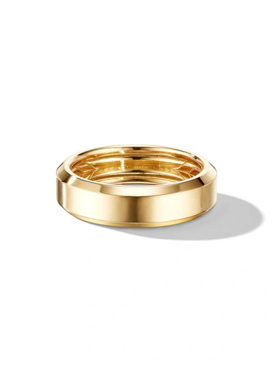 David Yurman Men's Beveled Band Ring In 18k Gold, 6mm