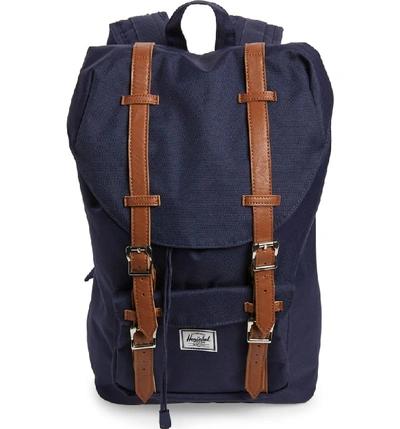 Herschel Supply Co Little America - Mid Volume Backpack - Blue In Peacoat/ Tan