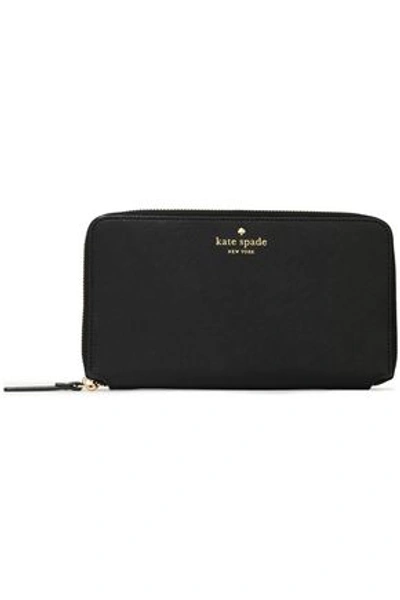 Kate Spade Woman Textured-leather Continental Wallet Black