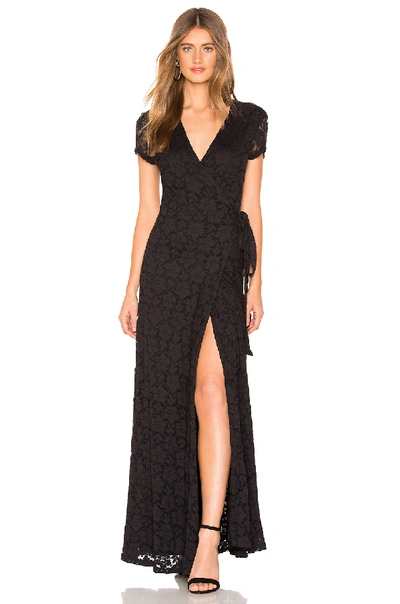 Amuse Society Great Lengths Wrap Dress In Black