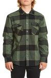 Brixton Durham Flannel Shirt In Pine/ Black