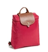 Longchamp 'le Pliage' Backpack In Fig Red