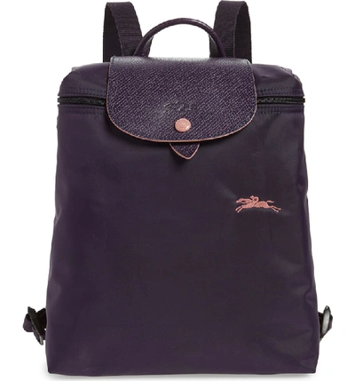 Longchamp Le Pliage Club Backpack - Purple In Bilberry