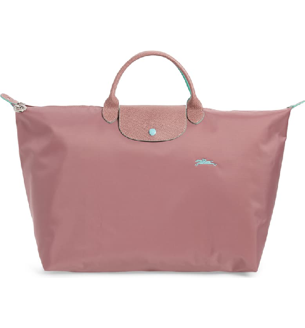 pink longchamp le pliage tote