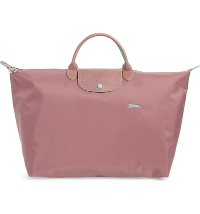 Longchamp Le Pliage Club Large Nylon Travel Bag In Antique Pink