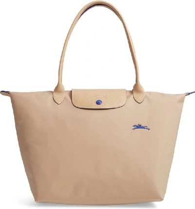 Longchamp Le Pliage Club Large Nylon Shoulder Tote Bag In Beige | ModeSens