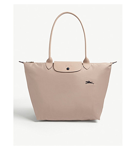 Le Pliage Club Medium Shoulder Tote Bag Beige In Hawthorn