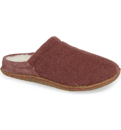 Sorel Nakiska Scuff Slipper In Light Raisin