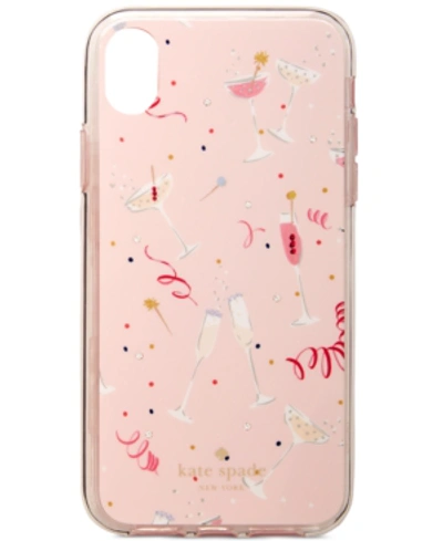Kate Spade New York Jeweled Champagne Iphone Xs Case In Pink