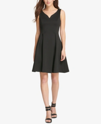 DKNY SWEETHEART SCUBA FIT & FLARE DRESS, CREATED FOR MACY'S 