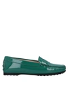 Tod's Loafers In Deep Jade