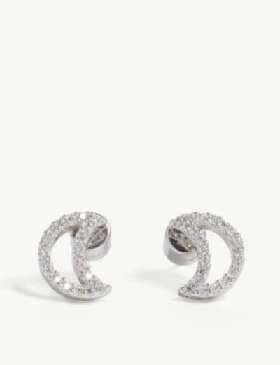 Astrid & Miyu New Tricks Rhodium Star Earrings In Silver