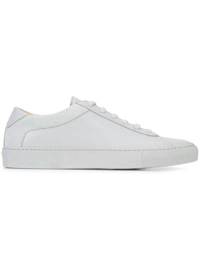 Koio Capri Tonal Leather Low-top Trainers In Alpine