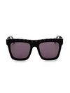 Saint Laurent Falabella 51mm Flat Top Sunglasses In Black