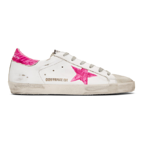 golden goose superstar sneakers pink